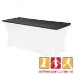  Dinertafel rok rond  150 cm parel wit